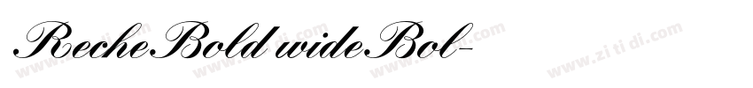 Reche Bold wide Bol字体转换